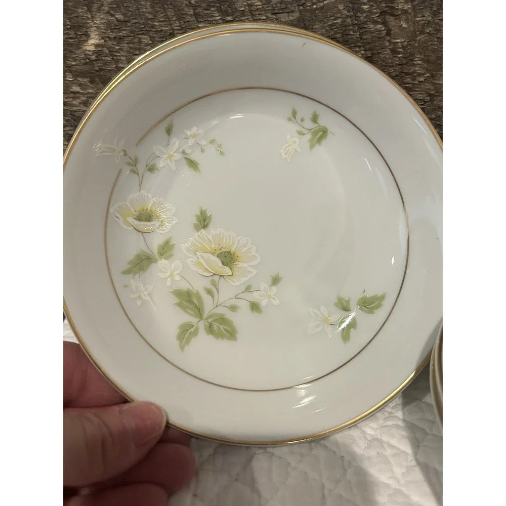 Vintage Fashion Manor Summertime Fine‎ China Desert Plates Set of 4